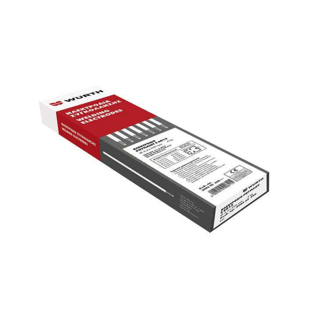 ΗΛΕΚΤΡΟΔΙΟ ΡΟΥΤΙΛΙΟΥ Ε6013 Ø2.5X350MM 4KG WÜRTH