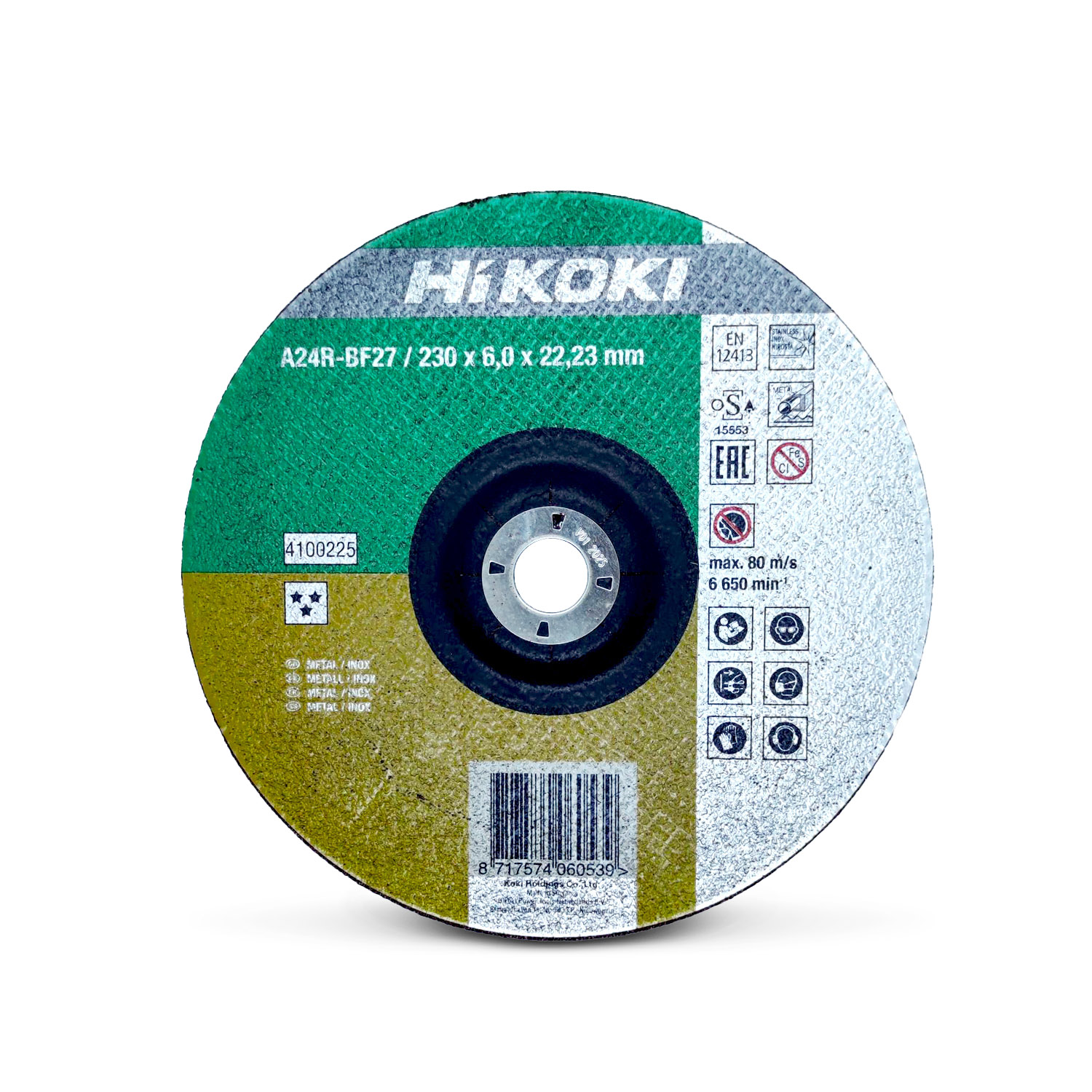 HIKOKI ΔΙΣΚΟΣ ΛΕΙΑΝΣΗΣ ΓΙΑ ΓΩΝ. ΤΡΟΧΟ (INOX) 230X6 DPC