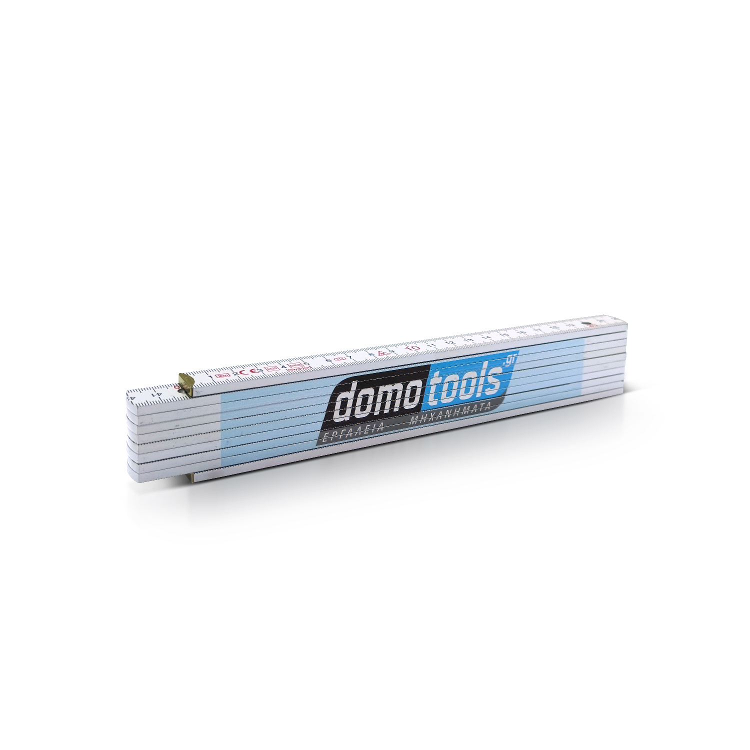 SOLA HB 2/10W, ΞΥΛΙΝΟ ΜΕΤΡΟ ΛΕΥΚΟ 2M 53060601 ΜΕ ΤΥΠΩΜΑ DOMOTOOLS